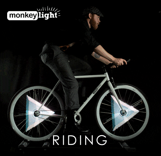 Monkey Light met des animations lumineuses sur votre vélo !