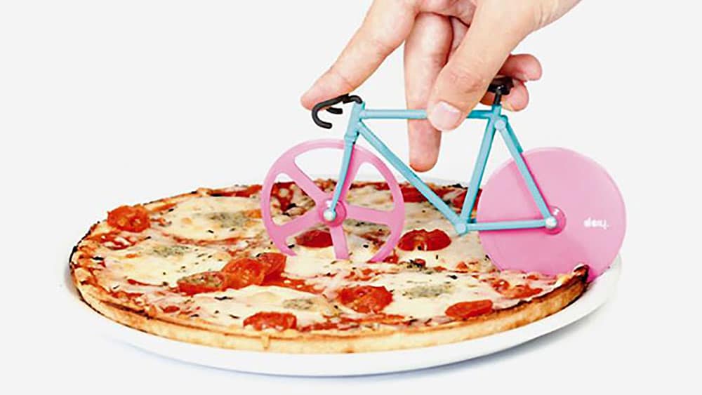 Coupe pizza Doiy en forme de vélo fixie ou singlespeed !