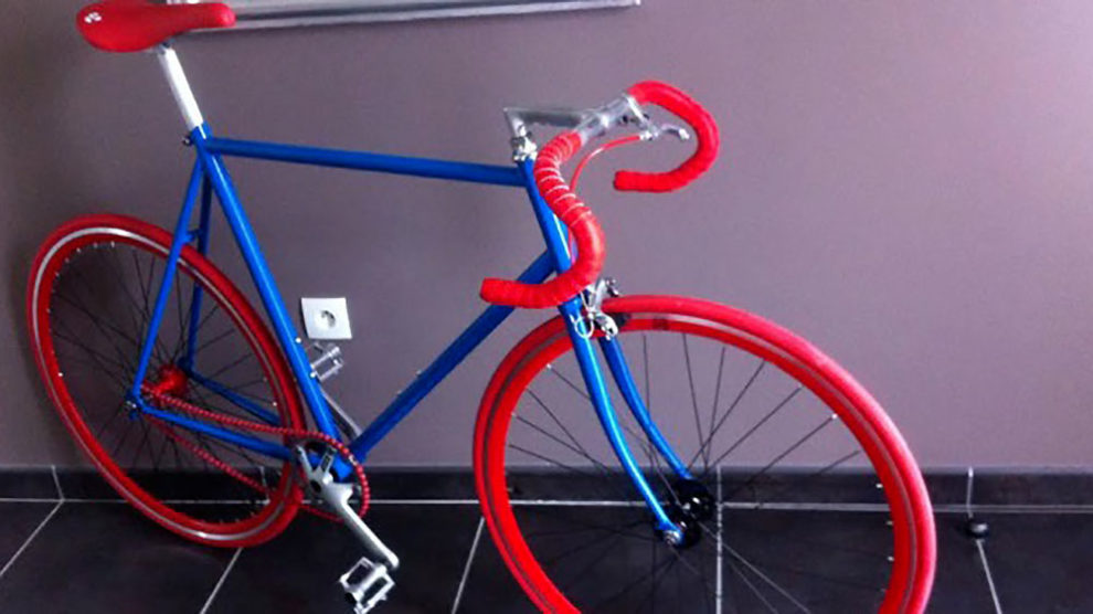 Le vélo pignon fixe Raleigh Challenger "flashy" de Jérôme