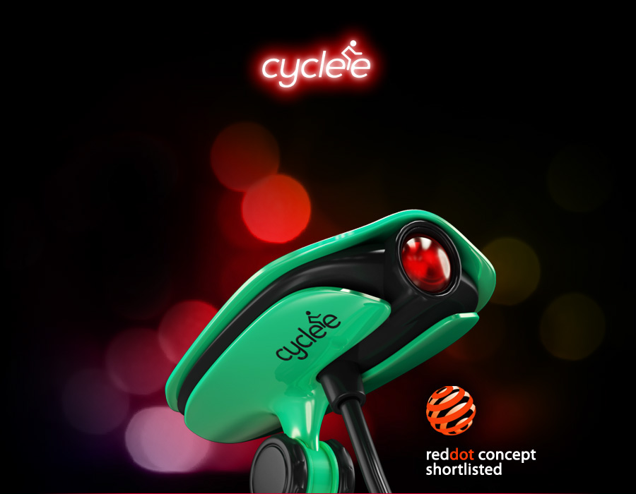 Cyclee, projecteur de signaux lumineux pour cyclistes