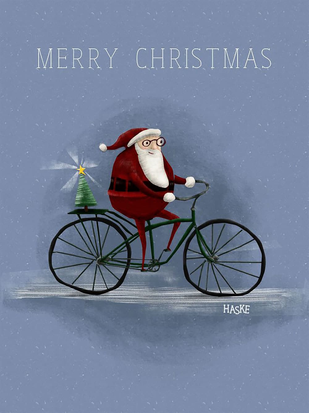 Photos et illustrations sur le thème de Noël à vélo !