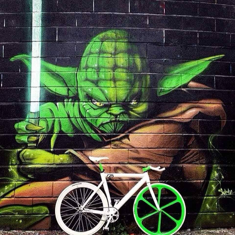 Les héros de Star Wars sur des vélos, vus par des artistes