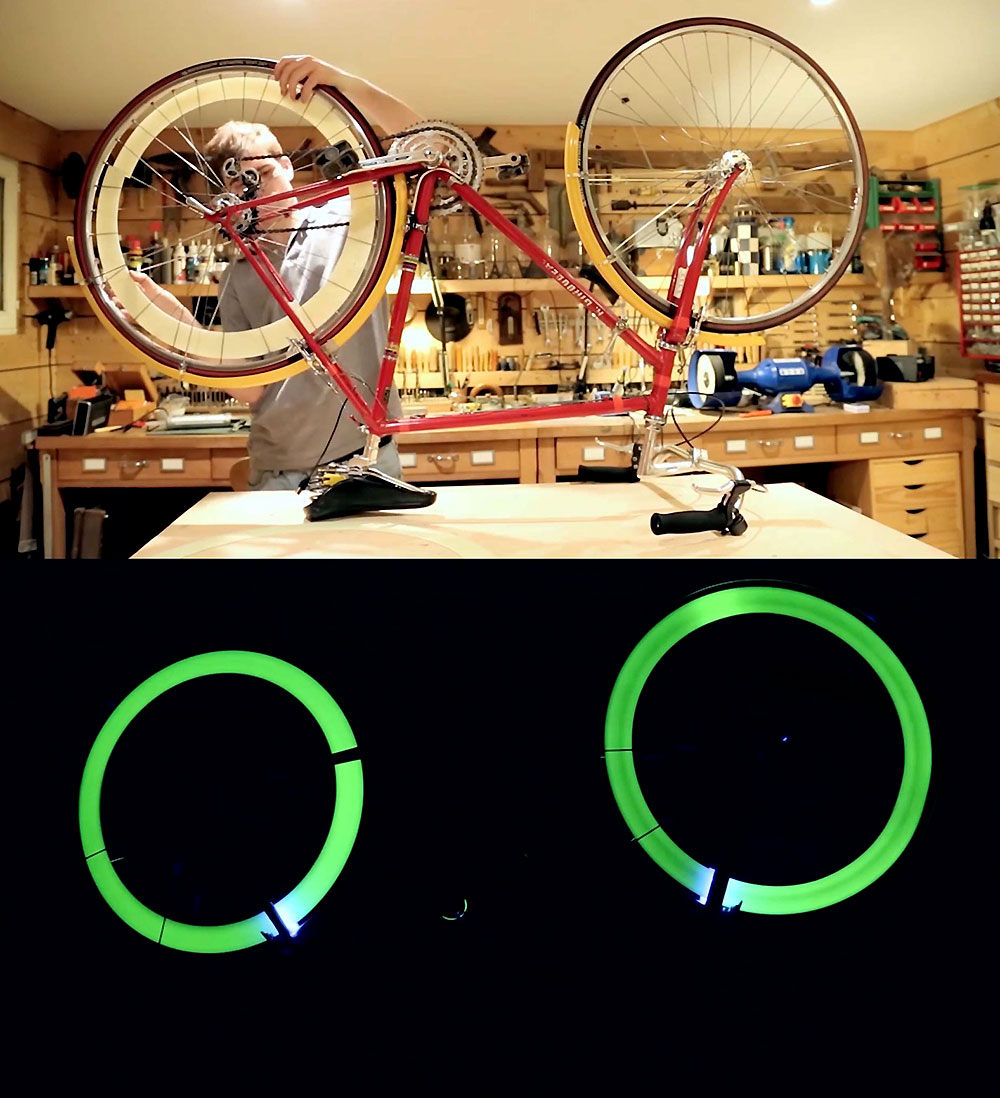 Se fabriquer un vélo phosphorescent et LEDS UV