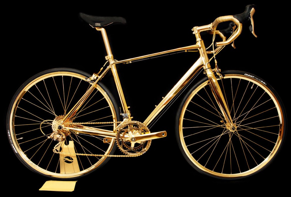 GoldGénie, un vélo complètement recouvert de dorure !