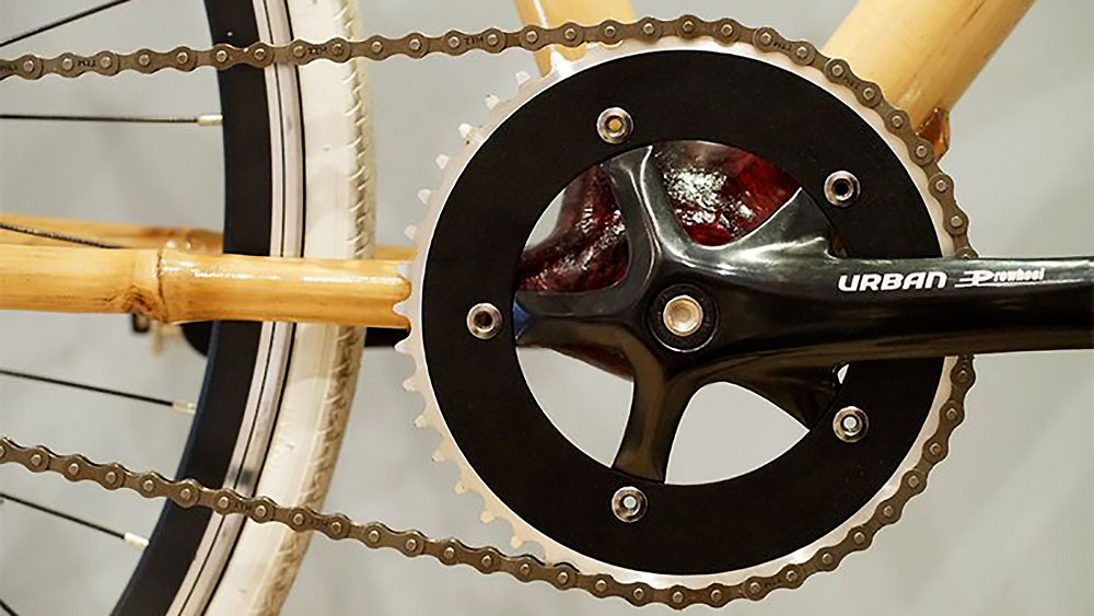 Bamboocyclette un vélo fixie avec un cadre en bambou