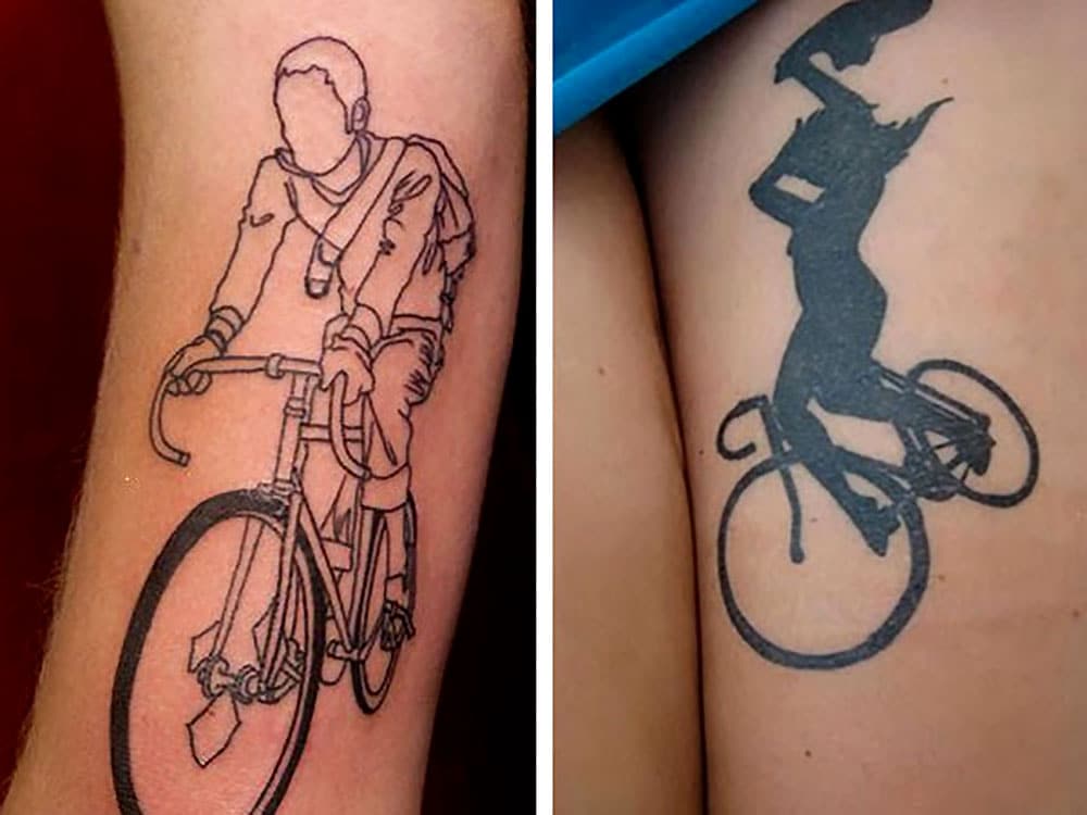 Les fans de fixie et de tatouages en photos, on adore !