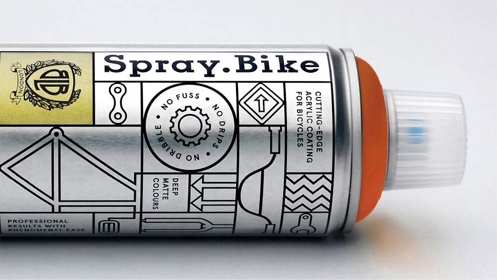 Bombe de peinture Spray Bike dédiée aux vélos
