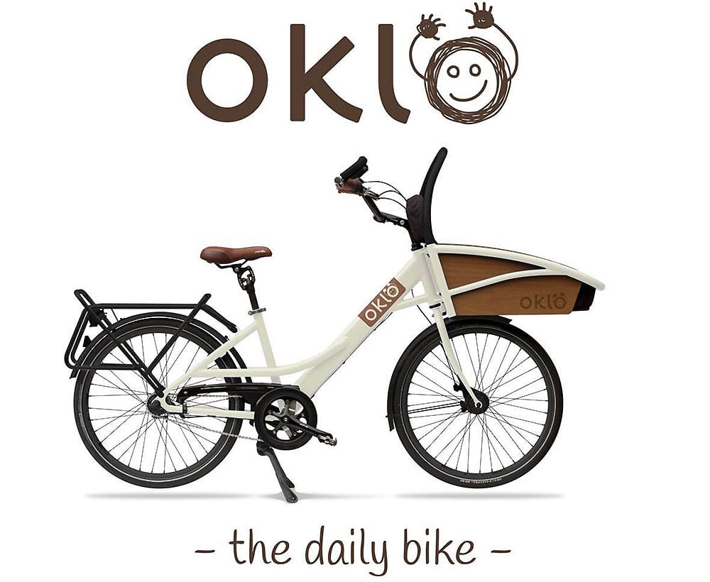 Vélo urbain cargo Oklö, un vélo compact et robuste