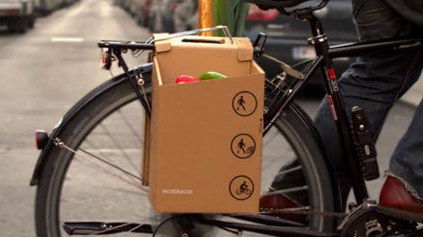 Panier en carton Packtasche pour vélo urbain