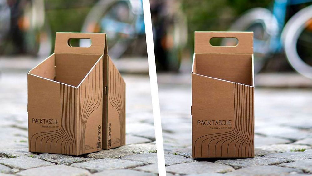 Panier en carton Packtasche pour vélo urbain