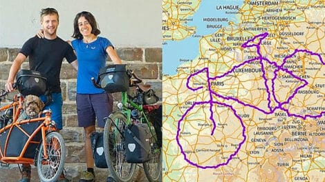 Le plus grand vélo d'Europe en tracé GPS