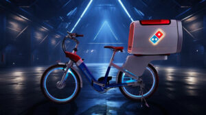 Domino's utilise un vélo avec four intégré !