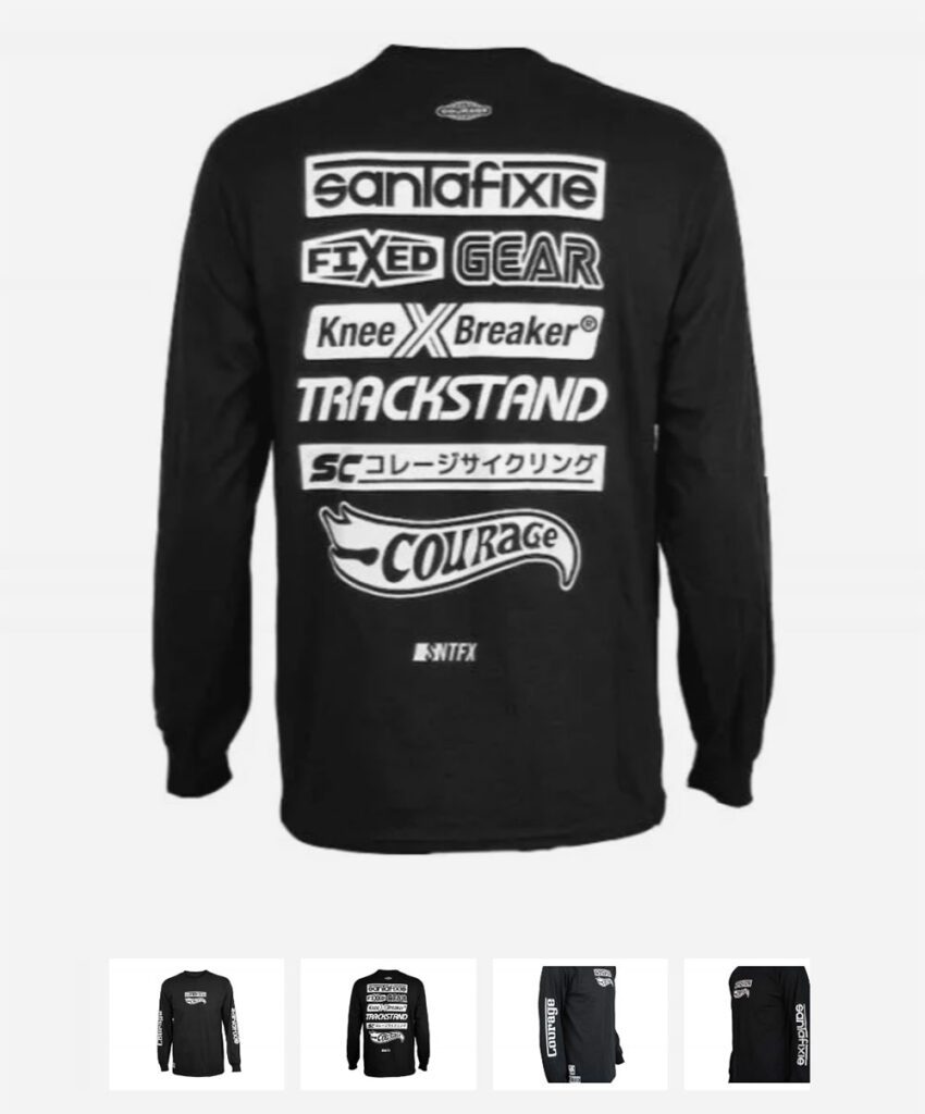 T-shirt Manche Longue Santafixie x Courage Limited Edition Noir