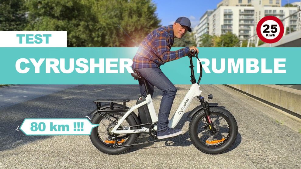 Test du Fat Bike électrique Cyrusher Rumble