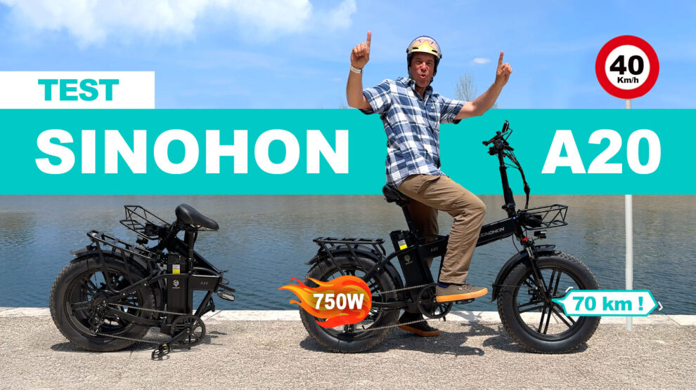 Test du fat bike électrique pliant Sinohon A20