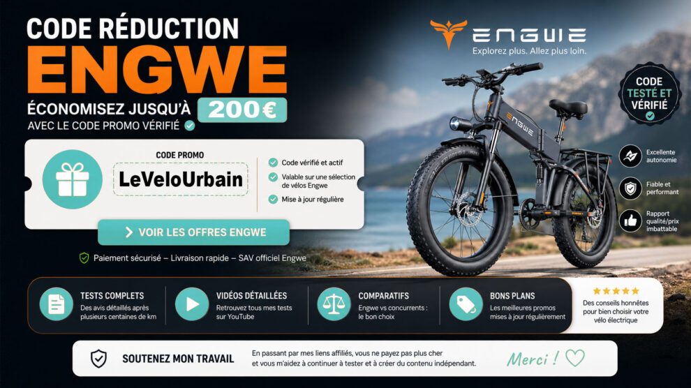 Code réduction Engwe, économise jusqu'à 200 €