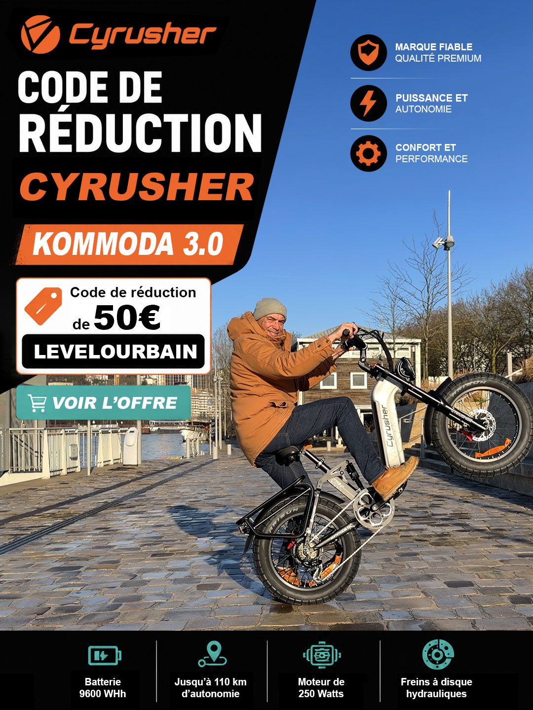 code de réduction cyrusher kommoda 3.0