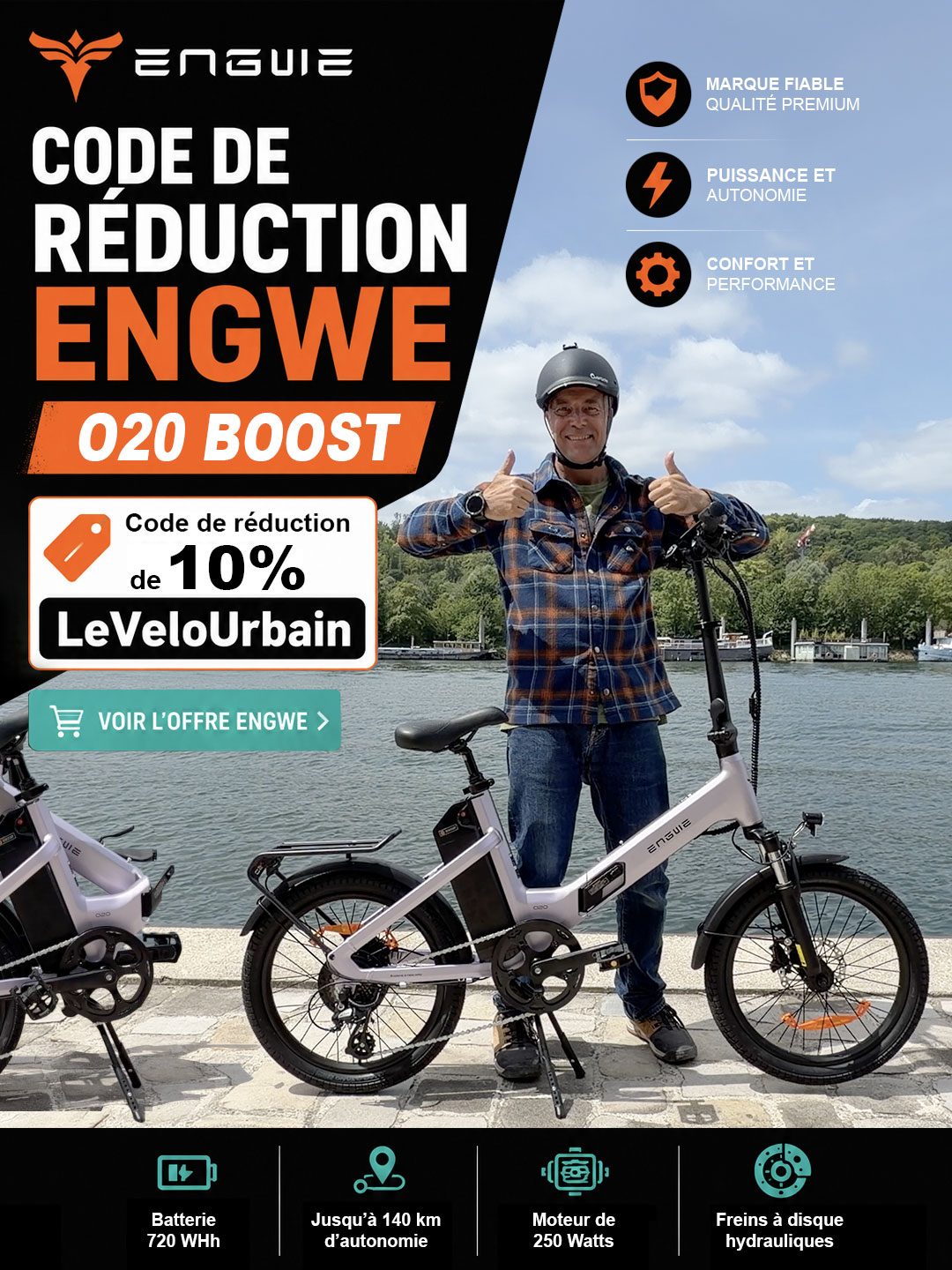 code de réduction engwe O20 boost